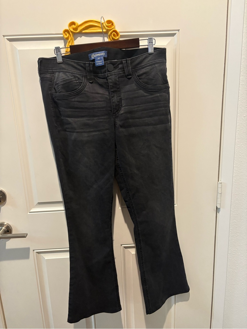 Democracy Wide Leg Jeans in Black Wash
